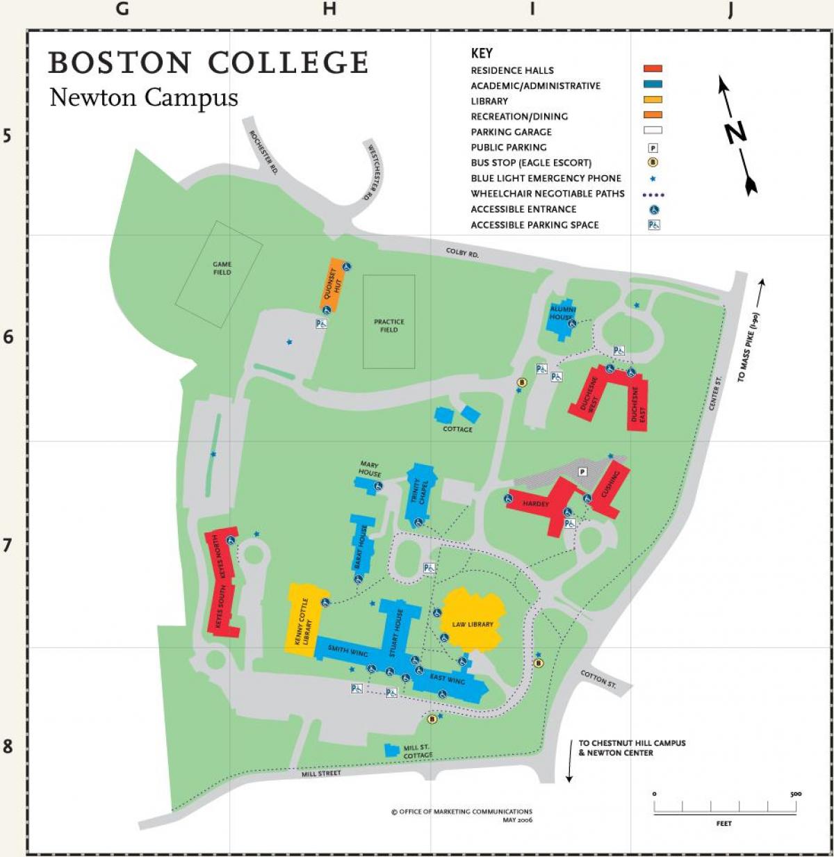 картата Бостънския колеж