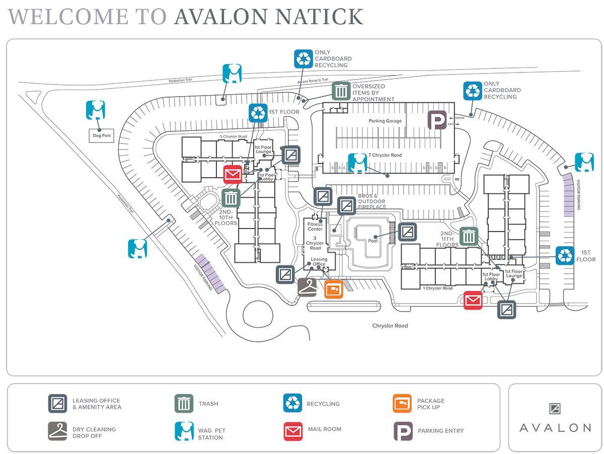 карта Natick Mall