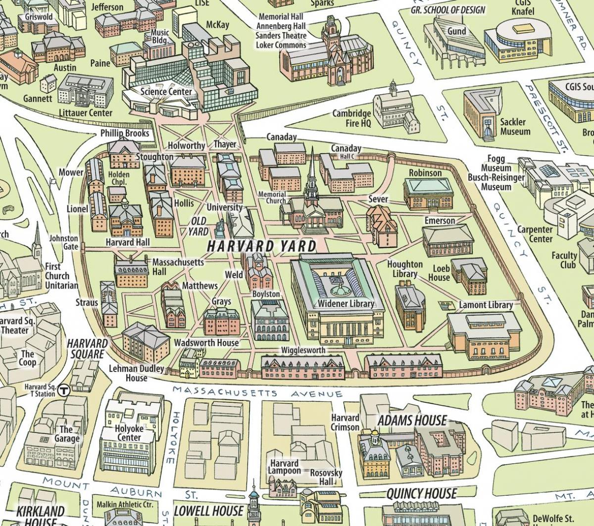 карта на сайта на Харвардския университет