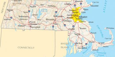 Бостън на картата
