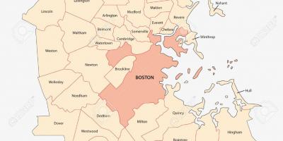 Метрото в Бостън карта