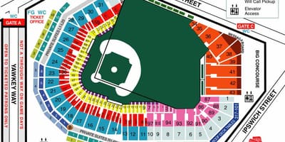 Картата на мястото на fenway