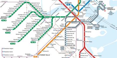 Картата на Бостънския метрото